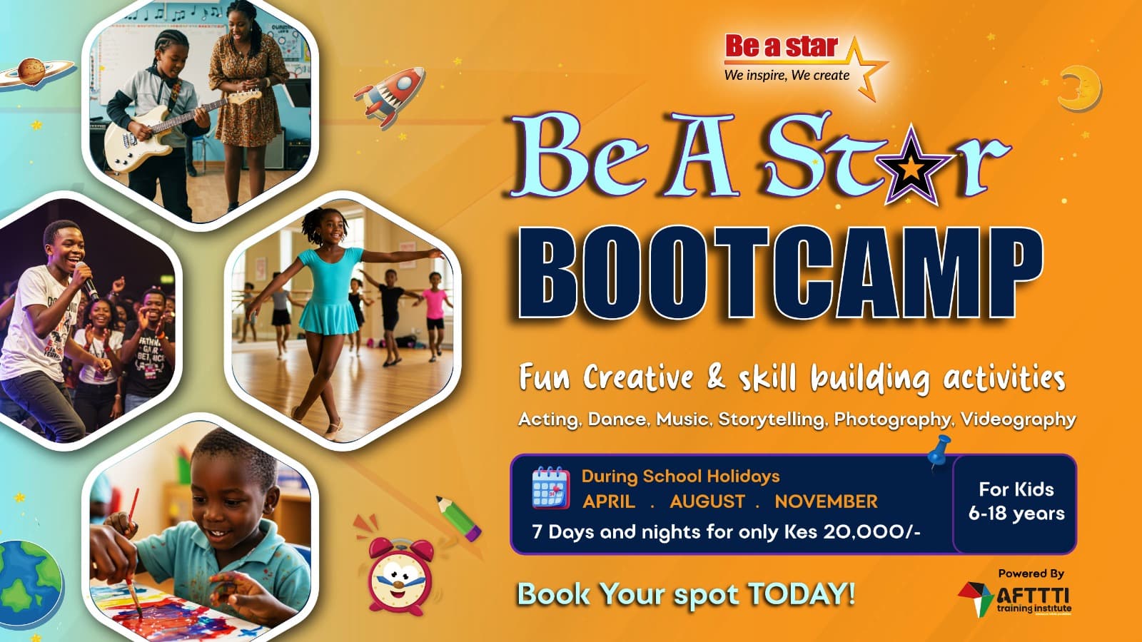Be a star background